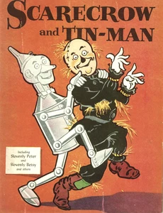 Scarecrow and Tin-Man by W. W. Denslow 1940s Children's Book Wizard of Oz - Bild 1 von 2
