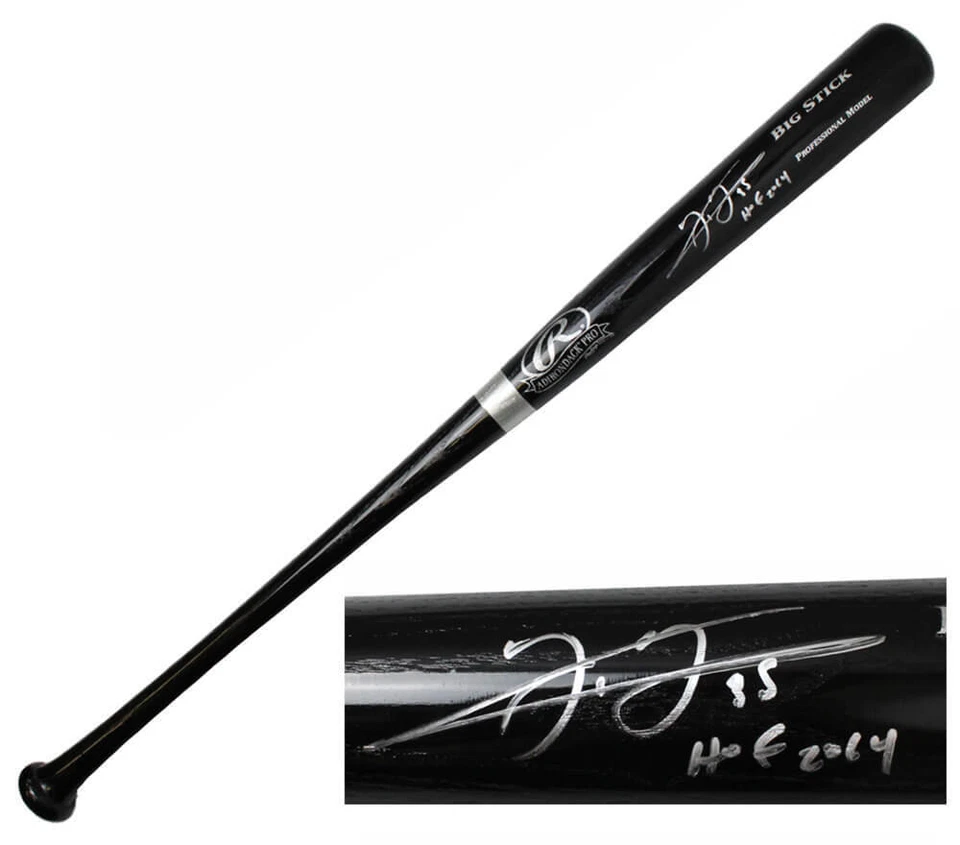 Bate de béisbol negro firmado por Frank Thomas Rawlings Big Stick con patio 2014 - Schwartz Foto 1 de 1