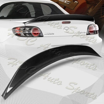 For 2004-2011 Mazda RX-8 RX8 Real Carbon Fiber Rear Trunk Duckbill Spoiler Wing - Image 1 of 4