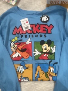 NEW Disney Store Mickey Mouse and Friends Tee T-Shirt Unisex Blue NWT - Picture 1 of 2