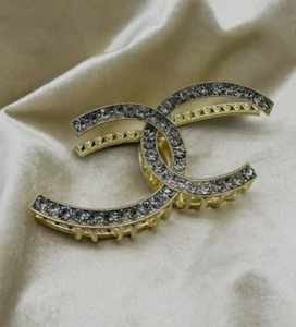 Large Metal Rhinestone Gold Alloy Hair Claw Nice Fancy Glamour Studded Claw Clip - Picture 1 of 6