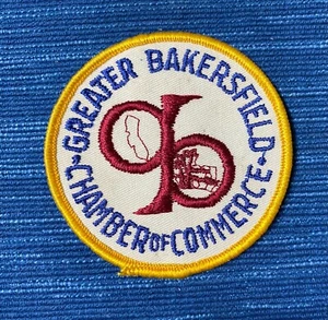 Vintage Greater Bakersfield California Chamber of Commerce Logo Patch 3" 982A - Picture 1 of 1