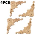 4Pcs Wooden Carved Corner Onlay-Applique Furniture Mouldings Decal Decorations