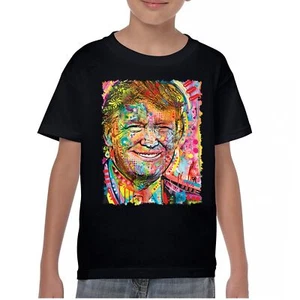 Dean Russo Colorful Trump Youth T-shirt 45 American President 2024 Kids - Picture 1 of 50