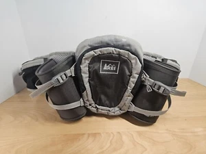 REI Double Shot Waist Pack Adjustable Water Bottle Holder Gray Hiking - Picture 1 of 7