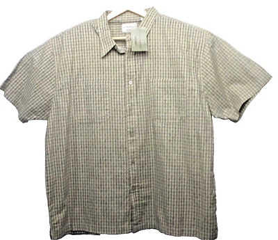 Nueva Con Etiquetas Knightsbridge Big Man 2XL SS Camisa Verde Oliva Geo Patrón Foto 1 de 4