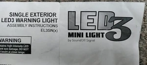 Soundoff Signal EL3SN LED3 Mini Light Rubber Gaskets & L Brackets / like whelen - Picture 1 of 6