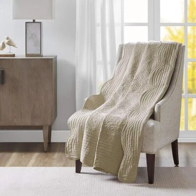 Madison Park Cotton Filled Spread, Ultra Soft, Cozy Living Room Couch, Sofa, ... - Image 1 of 4