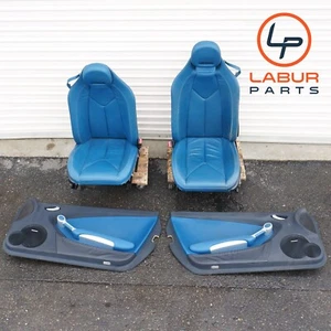 +BX354 R171 MERCEDES 05-11 SLK CLASS FRONT RIGHT & LEFT SEATS & DOOR PANELS BLUE - Picture 1 of 22