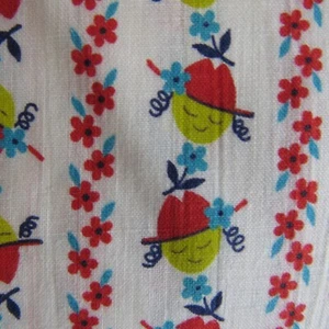 VIntage Quilting Fabric 1.5 yds 36"w 30's 40's? LIme Face Girl 100% Cotton - Picture 1 of 3