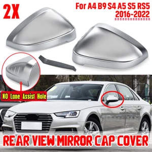 Coppia Cover Specchietti Calotte Per Audi A4 B9 S4 RS4 A5 S5 RS5 F5 Cromo - Foto 1 di 9