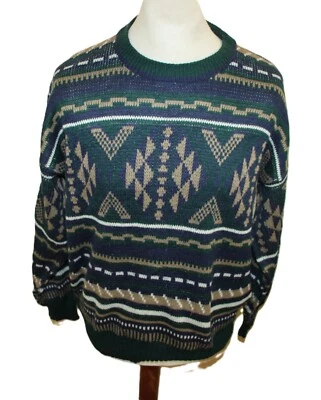 EDICIONES POR VAN HEUSEN Pullover vintage para hombre talla L ACRYL 90 suéter... - Imagen 1 de 4