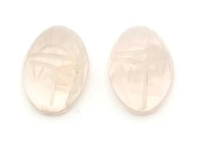 NOS Antica pietra scarabeo ovale agata vintage 13,5 mm x 9,5 mm 2/ordine #K27 - Foto 1 di 4