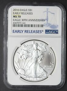2016 Early Releases American Silver Eagle - NGC MS 70 - COINGIANTS -