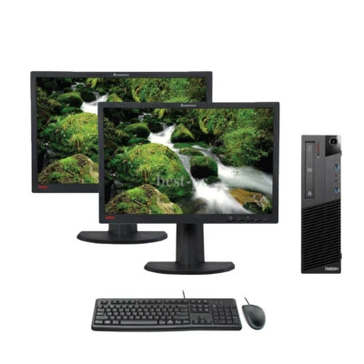 Lenovo Mini Desktop Computer i5 16GB RAM 512GB SSD 22" LCD Wi-Fi Windows 10 Pro - Image 1 of 3