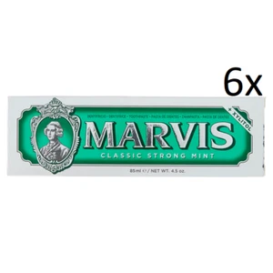 6x Marvis Dentifricio alla Menta Classic Strong Mint Minze Zahnpasta Tube 85ml - Bild 1 von 1