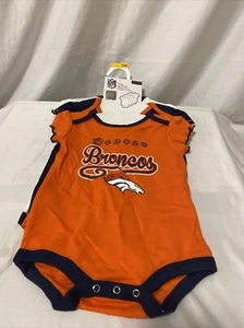 Broncos Creeper set 3 pieces Baby Bodysuit NFL Size 9-12M 100% Cotton.Mix13 - Picture 1 of 8