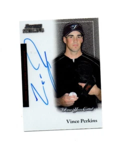 2004 Bowman Sterling #VP Vince Perkins FY Autographs RC Toronto Blue Jays - Picture 1 of 2
