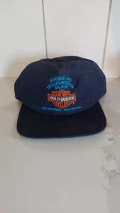 Rare Vintage New Era Harley Davidson Motor Cycles Trucker Snapback Hat Cap Clean - Picture 1 of 6