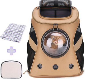 Large Pet Carrier Backpack Bubble Backpack Carrier for Fat Cats & Puppies Khaki