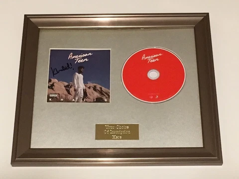 PERSONALLY SIGNED/AUTOGRAPHED KHALID - AMERICAN TEEN FRAMED CD PRESENTATION Cover