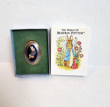 Vintage Peter Rabbit Jewelry Pill Box Fish & Crown 22k Gold Plated 100 Years