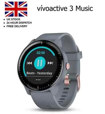 Garmin vivoactive 3 Music - GPS Smartwatch with Music Storage - GREY -  GENUINE - Image 1 of 4
