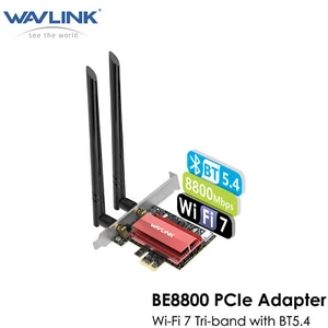 BE8800 WiFi 7 PCI-E Network Adapter Card Bluetooth 5.4 Wifi Antenna Tri-band - Picture 1 of 13