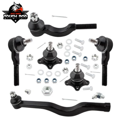 Para Dodge Ram 50 Mighty Max 6 piezas rótulas delanteras interiores exteriores de extremo de varilla de amarre Foto 1 de 4