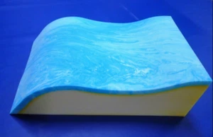 Curved Orthopedic Leg Wedge 30”x 21-½” x 9” + 1" Memory Topper & Removable Cover - Picture 1 of 8