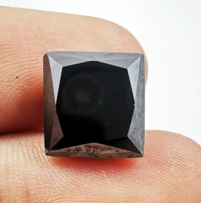 Certified 5.70 Ct Black Moissanite Diamond Princess Cut Loose Gemstones. - Image 1 of 4