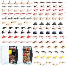 120pcs Fly Fishing Flies Kit Handmade Assortment Dry/Wet Flies, Nymphs, Streamer