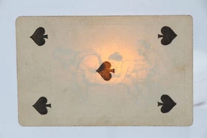 ANONYME Carte à jouer érotique à secret - Cinq de pique EDITION ORIGINALE 1860 - Picture 1 of 1