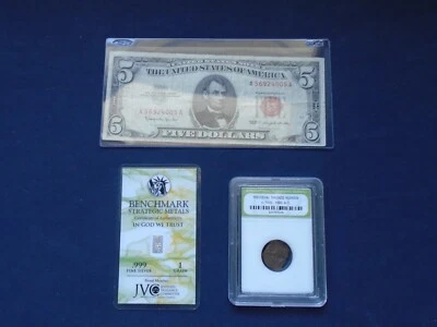 ☆ 3 PC. LOT- 1000 YR. OLD COIN-RARE CURRENCY- SILVER-ESTATE COLLECTION SALE☆ - Image 1 of 4