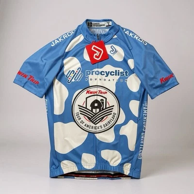 NUEVO Jersey de Ciclismo Jakroo Fondo Hombre Pequeño Tour America Dairylands Kwiktrip Foto 1 de 4