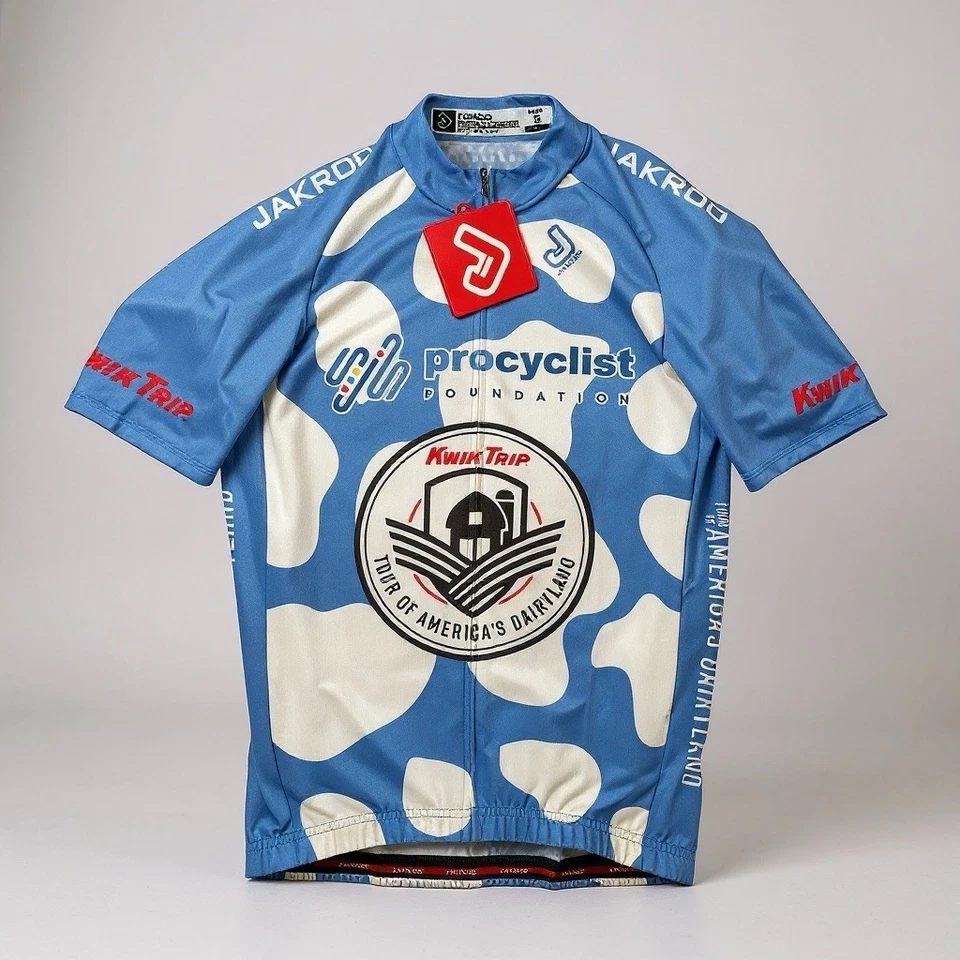 NOVA Jersey Masculina de Ciclismo Jakroo Fondo Small Tour America Dairylands Kwiktrip - Imagem 1 de 4