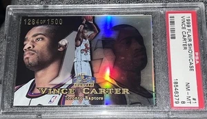 1998-99 Flair Showcase VINCE CARTER Row 1 Rookie SP #’D/1500 RC #1! PSA 8 NM-MT! - Picture 1 of 5