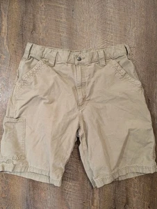 Pantalones Cortos Carhartt Calce Relajado Para Hombre Talla 36 Beige Ropa de Trabajo Utilidad Informal - Imagen 1 de 6