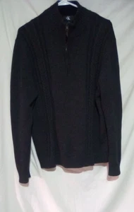 Calvin Klein Charcoal Gray 1/4 Zip Pullover Knit Sweater. Men's - Size XL - Picture 1 of 5