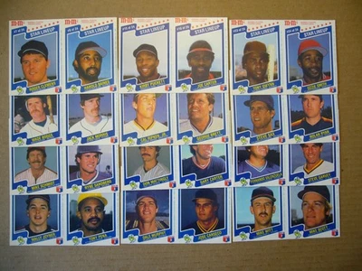 1987 M&M's STAR LINEUP Baseball Cards COMPLETE 24 Card Set - 12 Panels EXCELLENT - Image 1 of 4
