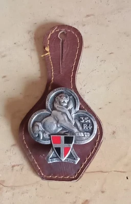 insigne 35 ° RI - 35 Régiment d' Infanterie - Avec cuir - DRAGO PARIS G 913 - Photo 1/3