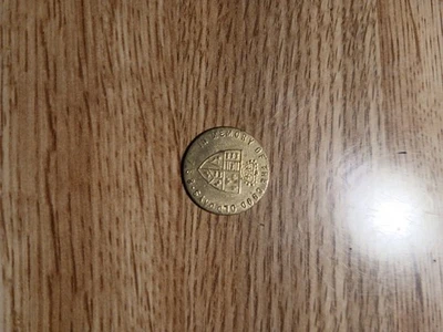 Ficha del rey Jorge de la era colonial de los años 1700 / 1800, moneda de latón Foto 1 de 2