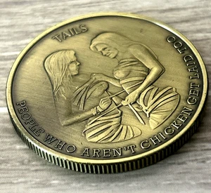 * Heads I Get Tail | Tails I Get Laid" Adult Nude GOLFBALL MARKER Pocket Coin💥 - Bild 1 von 4