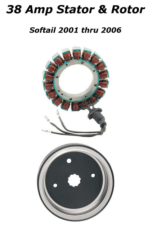 STATOR & ROTOR HARLEY SOFTAIL Heritage fat boy fxstc deuce springer flst 01-06 Foto 1 de 4