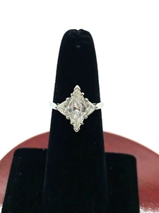 GIA Certified 1.14 Ct Marquise Brilliant Platinum Engagement Ring w/ Trillions - Picture 1 of 11