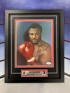Foto Joe Frazier Firmata 8x10 Jsa Auto Personalizzata Incorniciata Campione di Boxe - Foto 1 di 4
