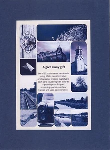 🎁Set 3: All Handmade Photographic Cyanotype Greeting Cards Set of 12pcs 🎁 - Picture 1 of 24