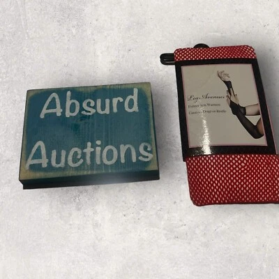 Red Fishnet Arm Warmers - Adult Fingerless Gloves, Gothic, Halloween - Image 1 of 3