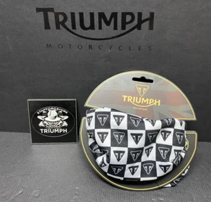 MTUS20306 GENUINE TRIUMPH MONO PRIX RACE BIKER GIFT NECK TUBE SCARF SNOOD - Picture 1 of 1