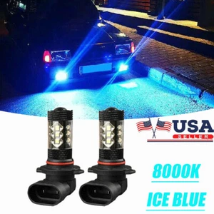 9006 HB4 LED Fog Lights Bulbs Conversion Kit Canbus 80W 8000K Ice Blue 2pc - Picture 1 of 7